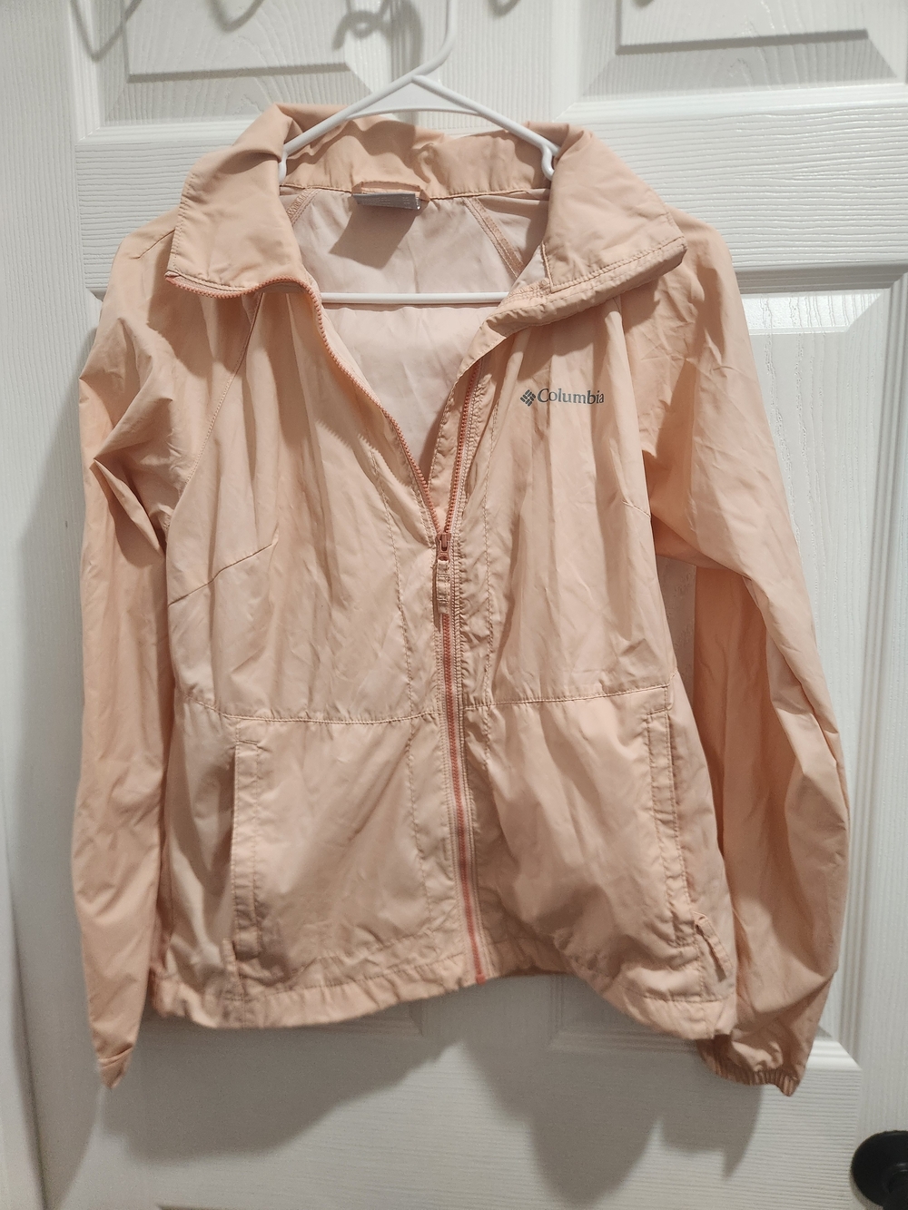 Columbia Women's Light Peach Packable Windbreaker Jacket